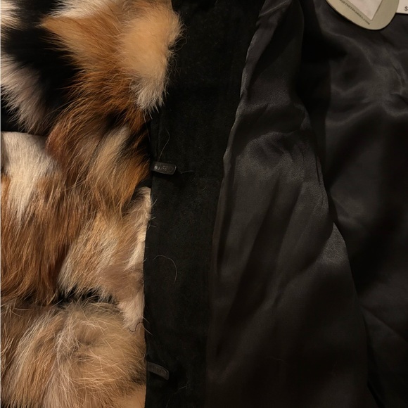 The Jetset Diaries Elegant short calico genuine fox patchwork fur & leather coat - Picture 16 of 16